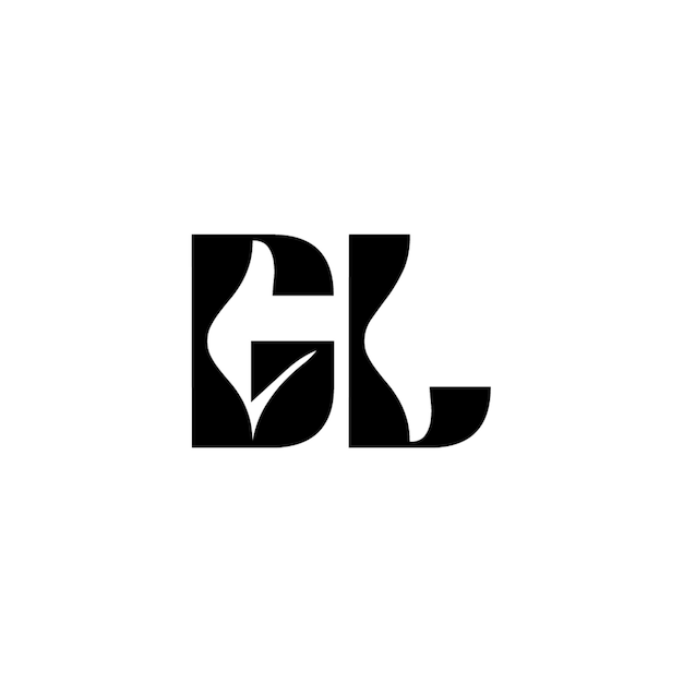 El diseño del logotipo GL monograma letra nombre de texto símbolo monocromático logotipo carácter alfabético logotipo simple