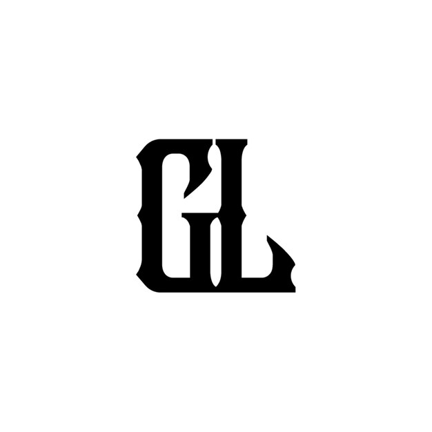 El diseño del logotipo GL monograma letra nombre de texto símbolo monocromático logotipo carácter alfabético logotipo simple