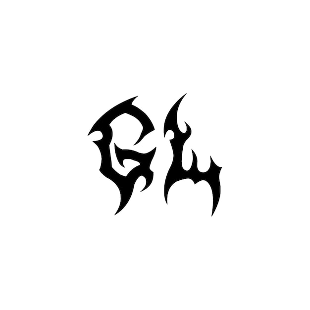 El diseño del logotipo GL monograma letra nombre de texto símbolo monocromático logotipo carácter alfabético logotipo simple