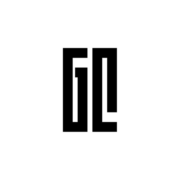 El diseño del logotipo GL monograma letra nombre de texto símbolo monocromático logotipo carácter alfabético logotipo simple