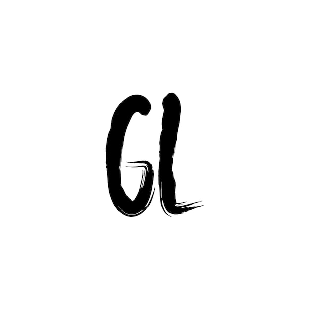 El diseño del logotipo GL monograma letra nombre de texto símbolo monocromático logotipo carácter alfabético logotipo simple