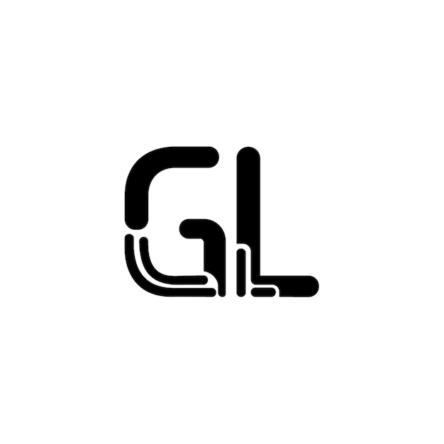 El diseño del logotipo GL monograma letra nombre de texto símbolo monocromático logotipo carácter alfabético logotipo simple