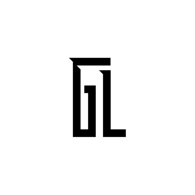 El diseño del logotipo GL monograma letra nombre de texto símbolo monocromático logotipo carácter alfabético logotipo simple