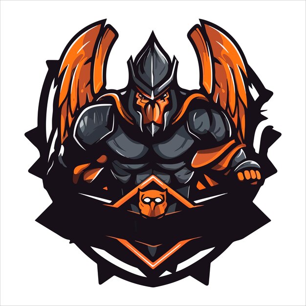 Diseño del logotipo del gladiador símbolo del equipo deportivo Spartan Warrior Ilustración vectorial Eps10 para impresión