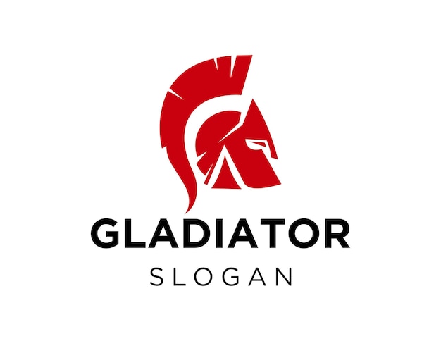 Diseño del logotipo de Gladiator creado utilizando la aplicación Corel Draw 2018 con un fondo blanco
