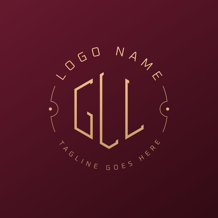 Vector diseño de logotipo de gll de lujo letra elegante gll monograma logotipo minimalista poligono template de diseño de logotipo gll