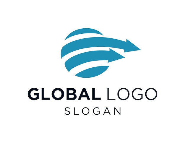 Diseño de logotipo global creado utilizando la aplicación Corel Draw 2018 con un fondo blanco