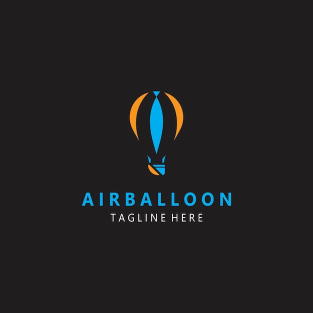 Diseño del logotipo del globo aéreo Ilustración de plantillas de símbolos de transporte aéreo creativos y coloridos