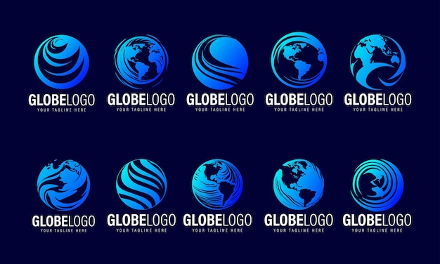 Diseño de logotipo de globo Diseño de logotipo de globo moderno mínimo