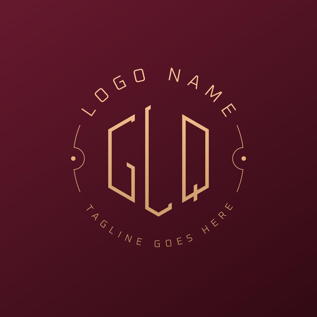 Diseño de logotipo GLQ de lujo Letra elegante GLQ Monograma Logotipo minimalista Poligono plantilla de diseño de logotipoGLQ