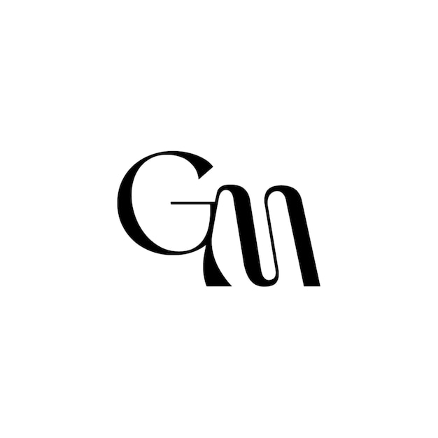 El diseño del logotipo de GM monograma letra texto nombre símbolo monocromático logotipo alfabeto carácter logotipo simple