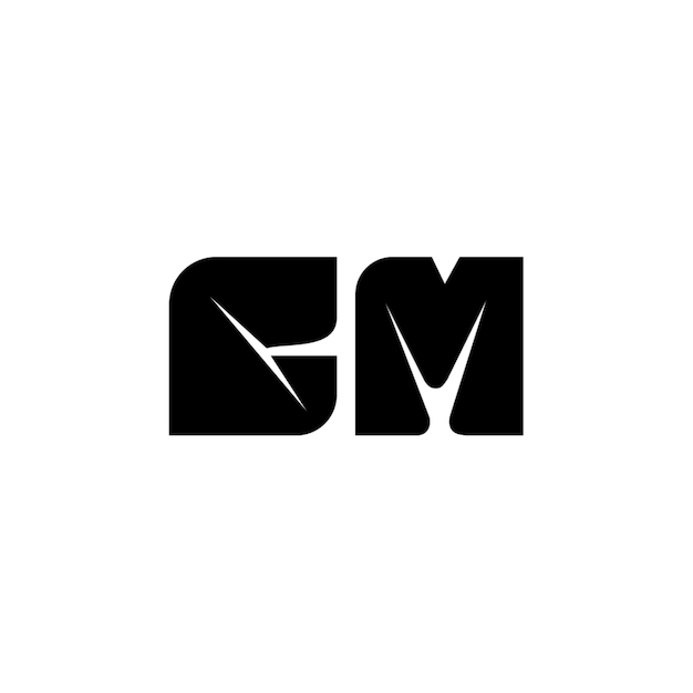 El diseño del logotipo de GM monograma letra texto nombre símbolo monocromático logotipo alfabeto carácter logotipo simple