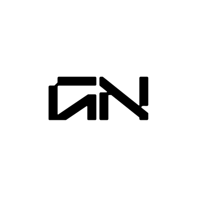 El diseño del logotipo GN monograma letra nombre de texto símbolo monocromático logotipo carácter alfabético logotipo simple