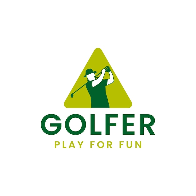 Diseño de logotipo de golfista creativo