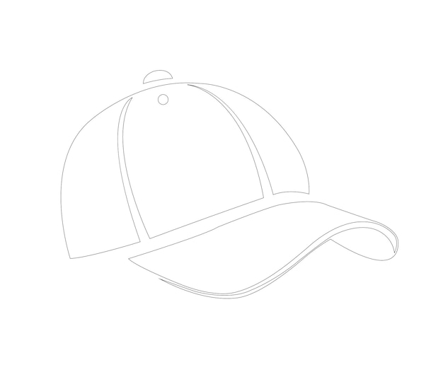 Diseño del logotipo de la gorra de béisbol en ilustración