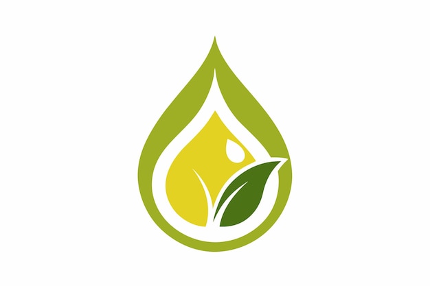 Diseño de logotipo de gotas de aceite de oliva arte vectorial e ilustración
