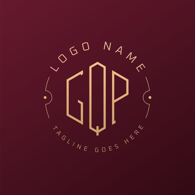 Diseño de logotipo de GQP de lujo Letra elegante GQP Monograma Logotipo minimalista Poligono plantilla de diseño de logotipo GQP