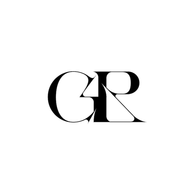 El diseño del logotipo de GR es monograma, letra, texto, nombre, símbolo, monocromo, logotipo, carácter alfabético, logotipo simple.