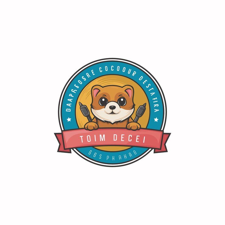 diseño de logotipo gracioso de gato