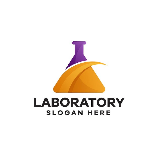 Diseño de logotipo de gradiente de laboratorio
