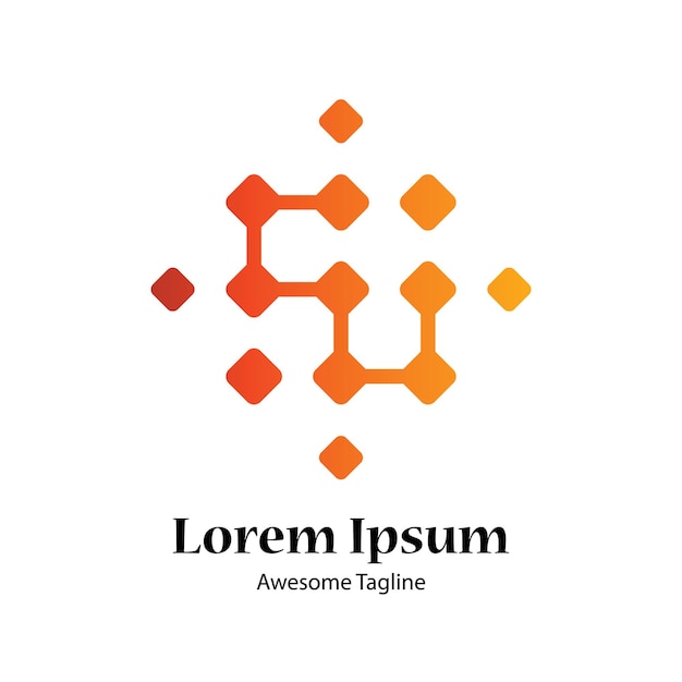 Diseño del logotipo con gradiente de la letra C