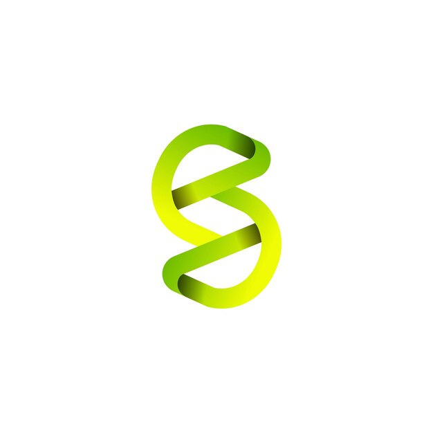 Diseño de logotipo de gradiente minimalista del vector de letras S