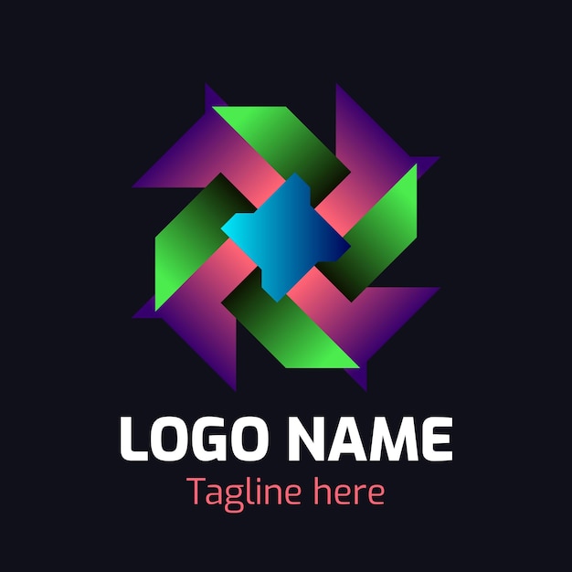diseño de logotipo de gradientes abstractos