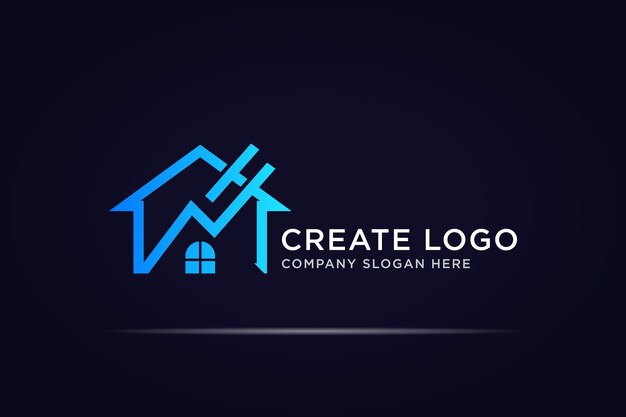 diseño de logotipo gráfico simple de la casa uso concepto de línea