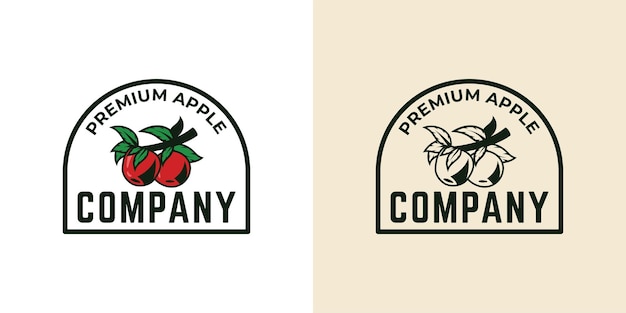 Diseño de logotipo de granja de manzana