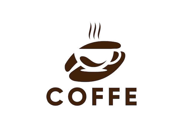 diseño de logotipo de grano de café moderno y sencillo