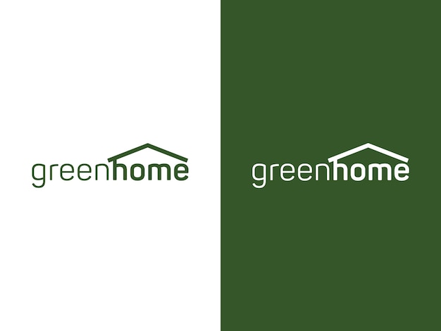 Vector diseño de logotipo green home para empresa inmobiliaria