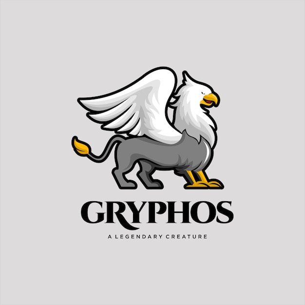 Diseño de logotipo de Griffin Vector de criatura legendaria