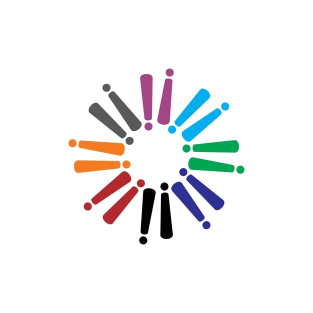 diseño del logotipo del grupo de unidad y diversidad
