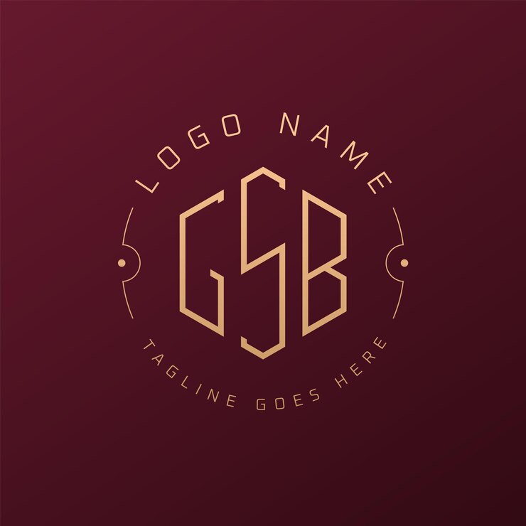 Vector diseño de logotipo de gsb de lujo letra elegante gsb monograma logotipo minimalista poligono plantilla de diseño de logotipo gsb