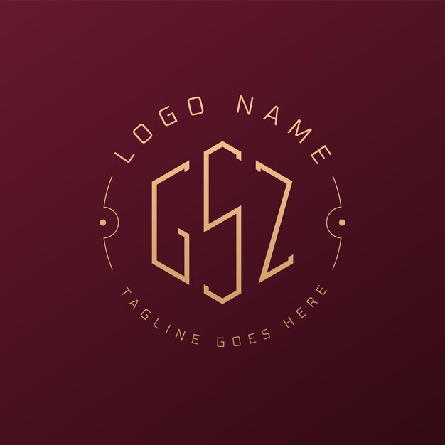 Diseño de logotipo de GSZ de lujo Letra elegante GSZ Monograma Logotipo minimalista Poligono plantilla de diseño de logotipo GSZ