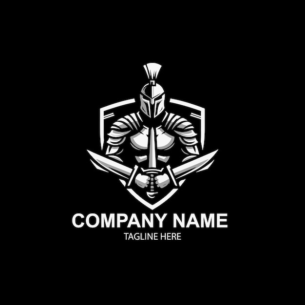 Diseño del logotipo del guerrero vectorial