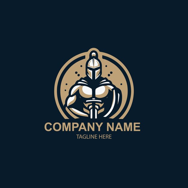 Diseño del logotipo del guerrero vectorial