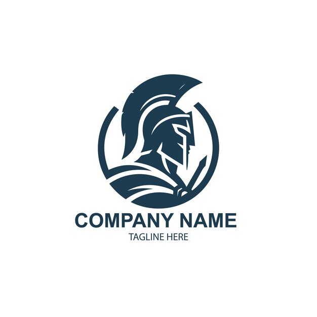 Diseño del logotipo del guerrero vectorial