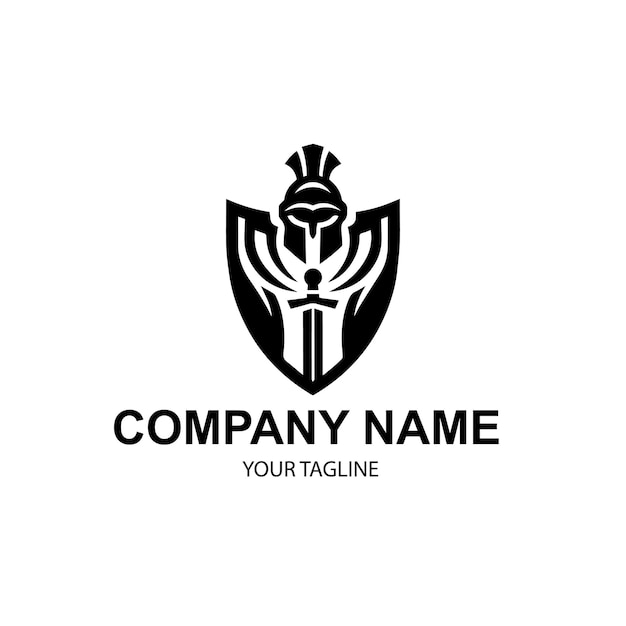 Diseño del logotipo del guerrero vectorial