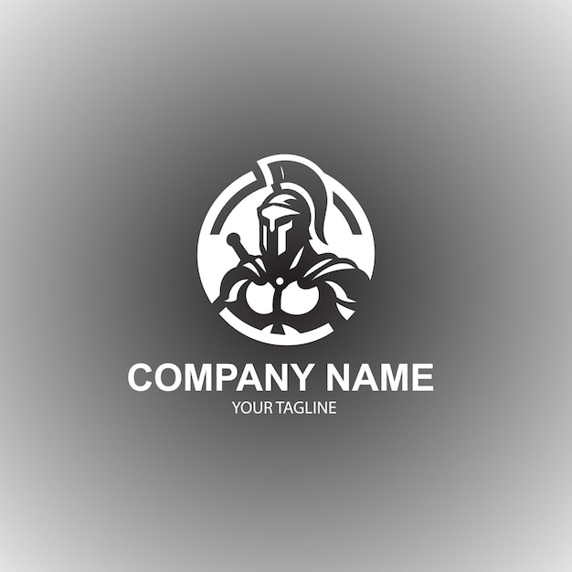 Diseño del logotipo del guerrero vectorial