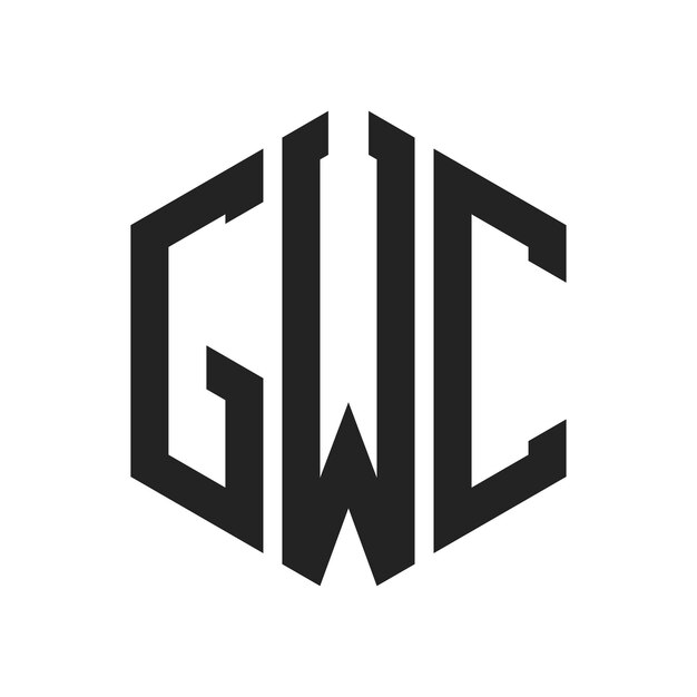 Diseño del logotipo de GWC Letra inicial GWC Monograma Logotipo con forma de hexágono
