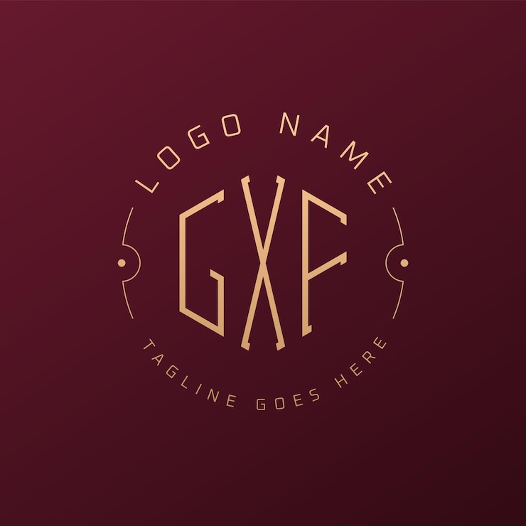 Vector diseño de logotipo de gxf de lujo letra elegante gxf monograma logotipo minimalista poligono gxf modelo de diseño de logotipo