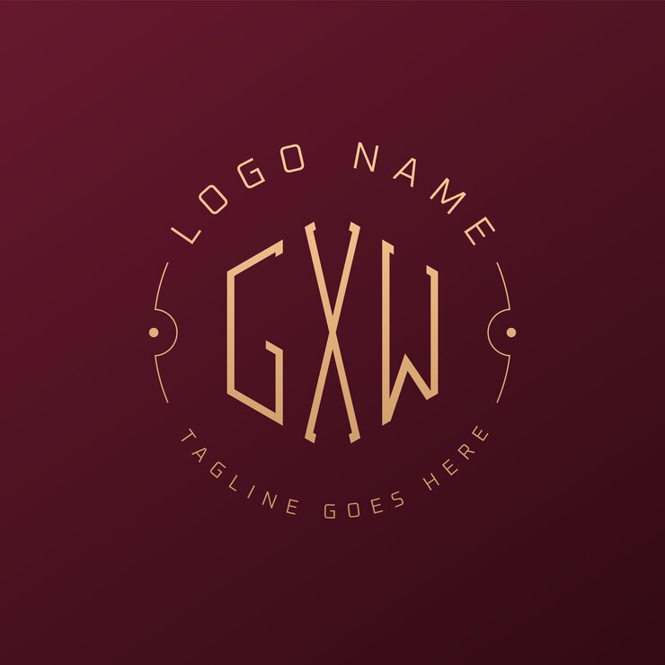 Vector diseño de logotipo de gxw de lujo letra elegante gxw monograma logotipo minimalista poligono plantilla de diseño de logotipo gxw