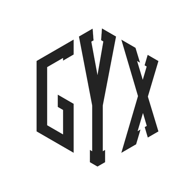 Diseño del logotipo de GYX Letra inicial GYX Monograma Logotipo con forma de hexágono