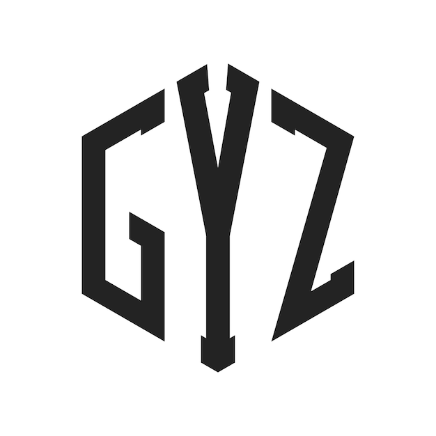 Diseño del logotipo de GYZ Letra inicial GYZ Monograma Logotipo con forma de hexágono