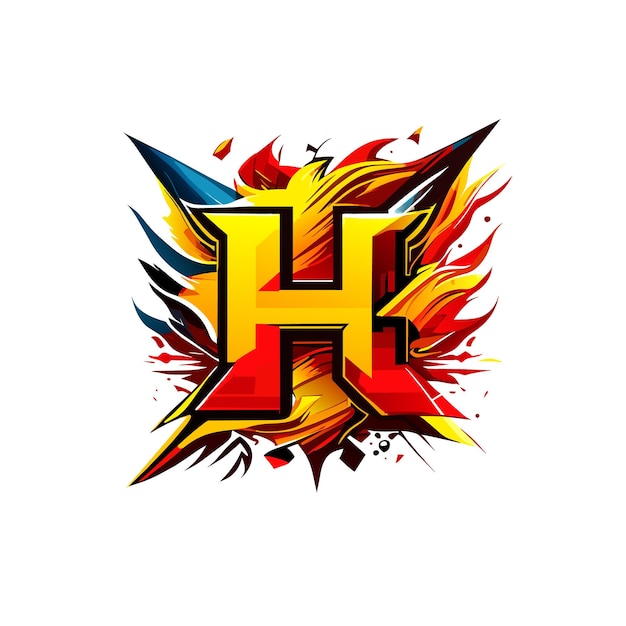 Diseño de logotipo h y diseño de logotipo de letra h en inglés