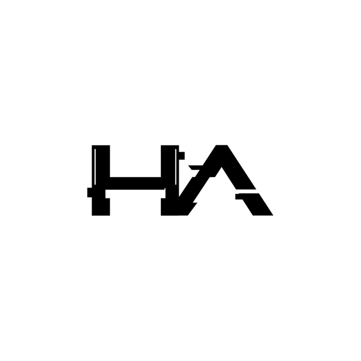 Vector el diseño del logotipo ha monograma letra texto nombre símbolo monocromo logotipo carácter alfabeto logotipo simple