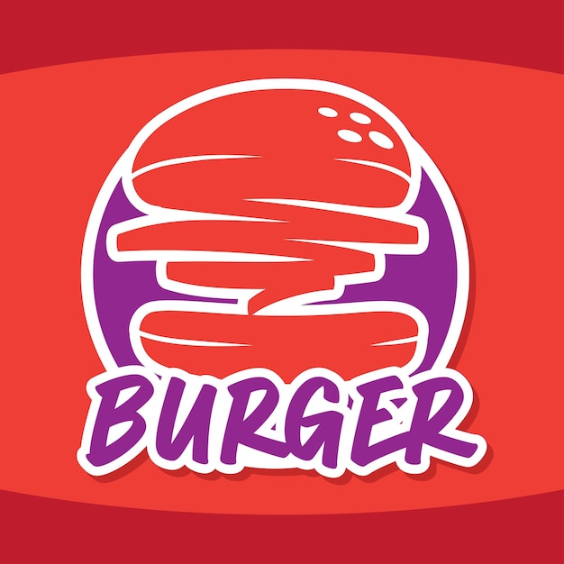 Diseño de logotipo de hamburguesa aplastar logotipo de hamburguesa