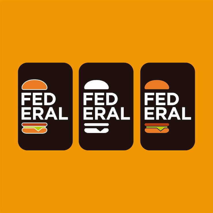 Vector diseño del logotipo de la hamburguesa minimalista
