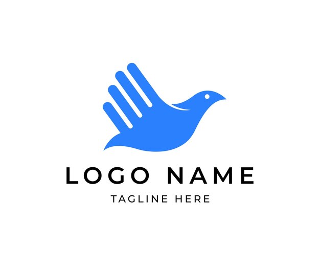 Vector diseño del logotipo de hand bird